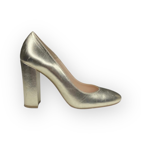 Summit White Mountain ᪥ Aggie Round Chunky Heels Pumps Shoes ᪥ Gold ᪥ 39 8.5M 9M - Picture 15 of 16